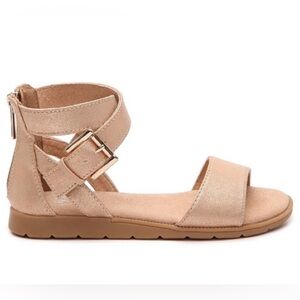 EUC Girls Rosegold Gladator Sandals Size 3